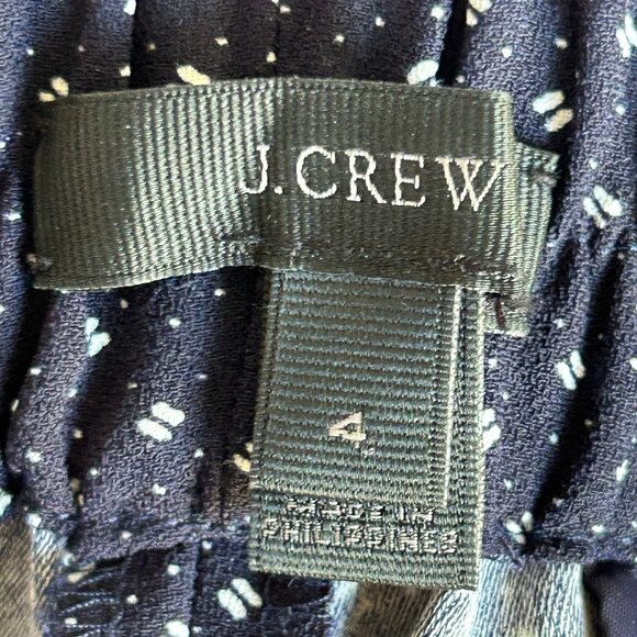 NEW J.CREW Easy Pants in Foulard Navy Print {H6527} Size 4 - Picture 6 of 12